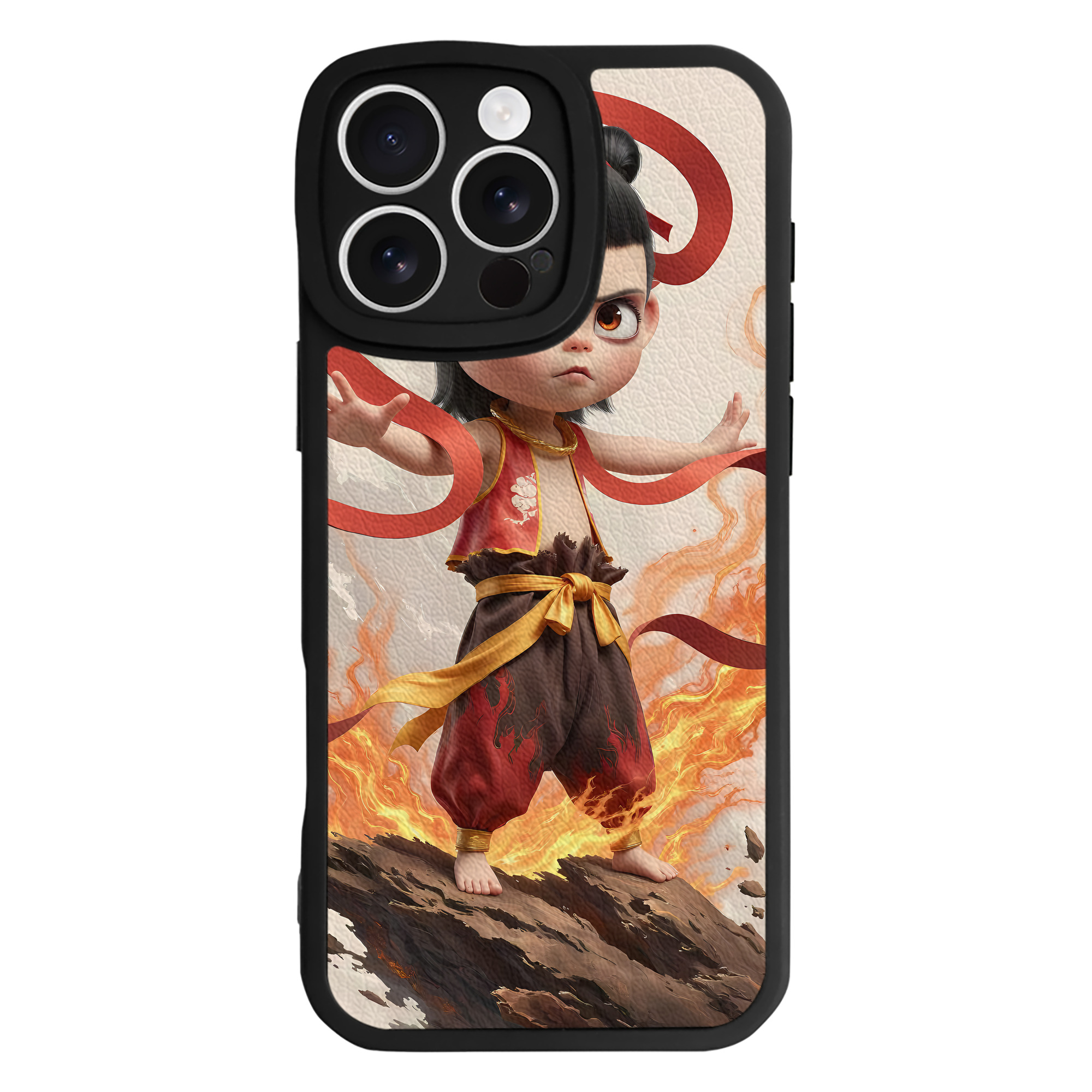 （画像用） Ne Zha 2 ナタ 魔童の大暴れ 【iPhone 16シリーズ対応】シリコンスマホケース（レザー調） 材質：シリコン